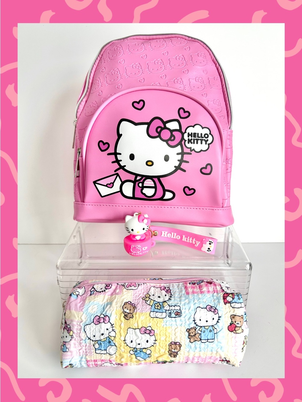 💖(HK394) Hello Kitty Adorable 3-Piece Backpack Bundle!